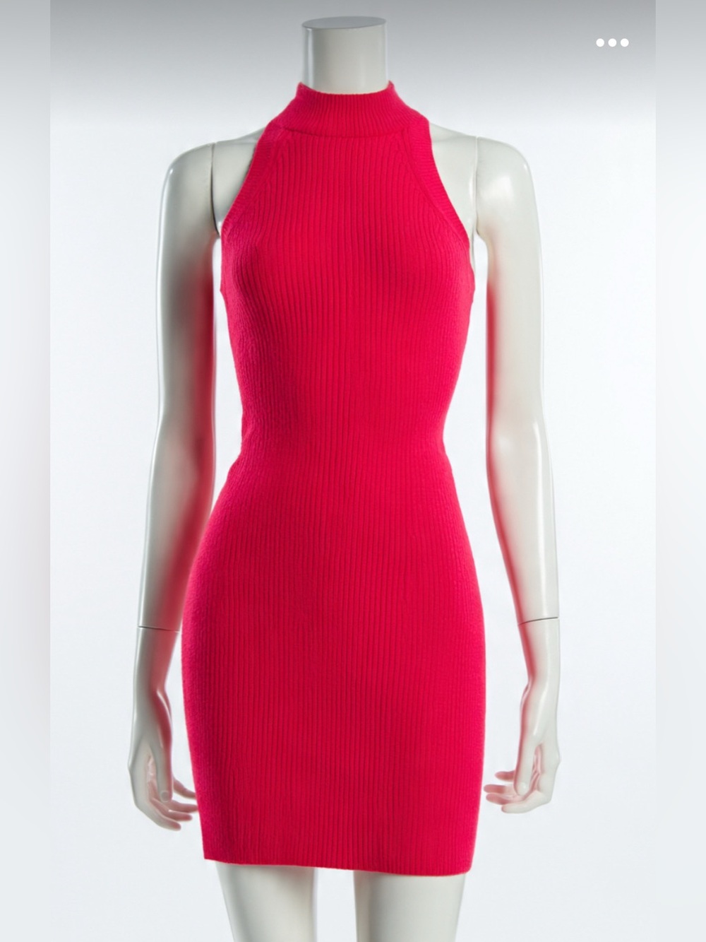 Babaton Aritzia. Elegant Ribbed Knit Mock Neck Bodycon Mini Dress Size S